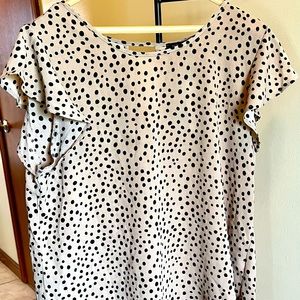 Papermoon Kiera Keyhole Back Blouse; Size XL Short-Sleeves; NWT